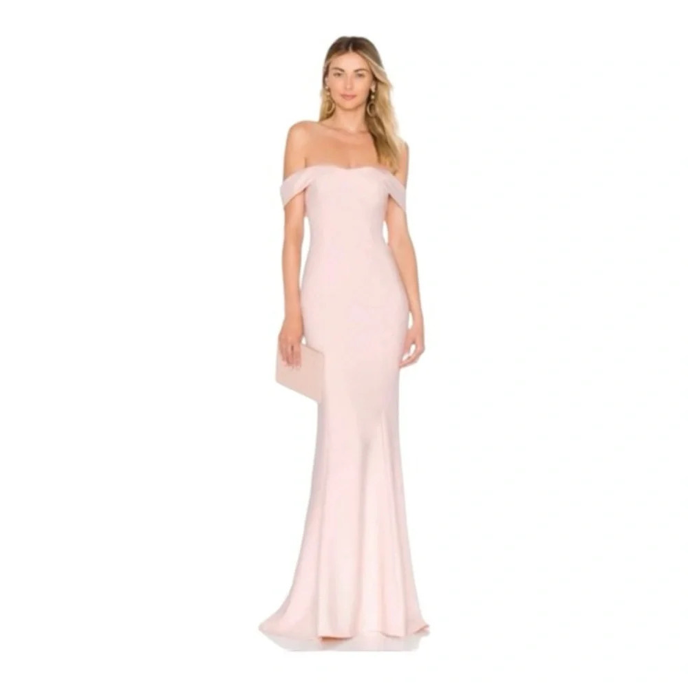 LiKELY Bartolli Sweetheart Off Shoulder Maxi Gown Pink NWOT Size 12